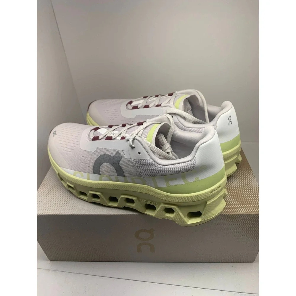 On Running Cloudmonster Mens 10 Frost Acacia Road Running Shoes 61.97786 NEW